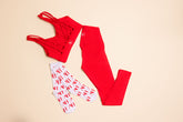 AH Monogrammed Socks White/Red