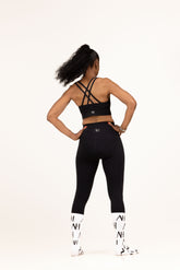 Black Strappy Sports Bra
