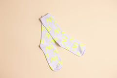 AH Monogrammed Socks Neon Yellow